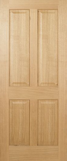 Oak Regency 4 Panel Solid Core Pre-Finished Door - LPD