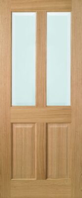 Oak Richmond (CLEAR BEVELLED GLASS) Solid Core Pre-Finished Door - LPD