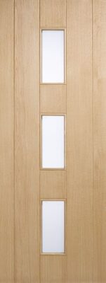 External Oak Copenhagen (OBSCURE GLASS) Un-Finished Door