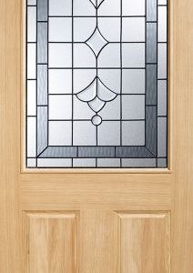 External Oak Winchester (OBSCURE GLASS) Un-Finished Door