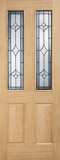External Oak Salisbury (OBSCURE GLASS) Un-Finished Door