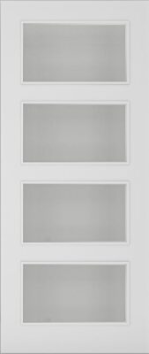 Internal Flush White Primed Glazed 04 FD30 44mm Fire Door