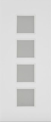 Internal Flush White Primed Glazed 09 FD30 44mm Fire Door