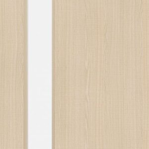 Flush Ash D06 Glazed FD30 44mm Pre-Finished Fire Door - DE
