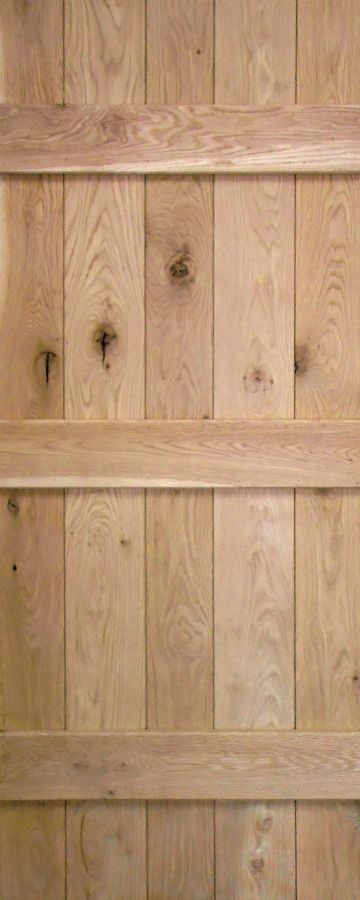 Internal Solid Oak Button Bead Ledged Solid Core Un-Finished Door - Image 2
