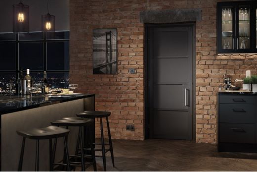 Chelsea Black Pre-Finished Door - LPD - Image 2