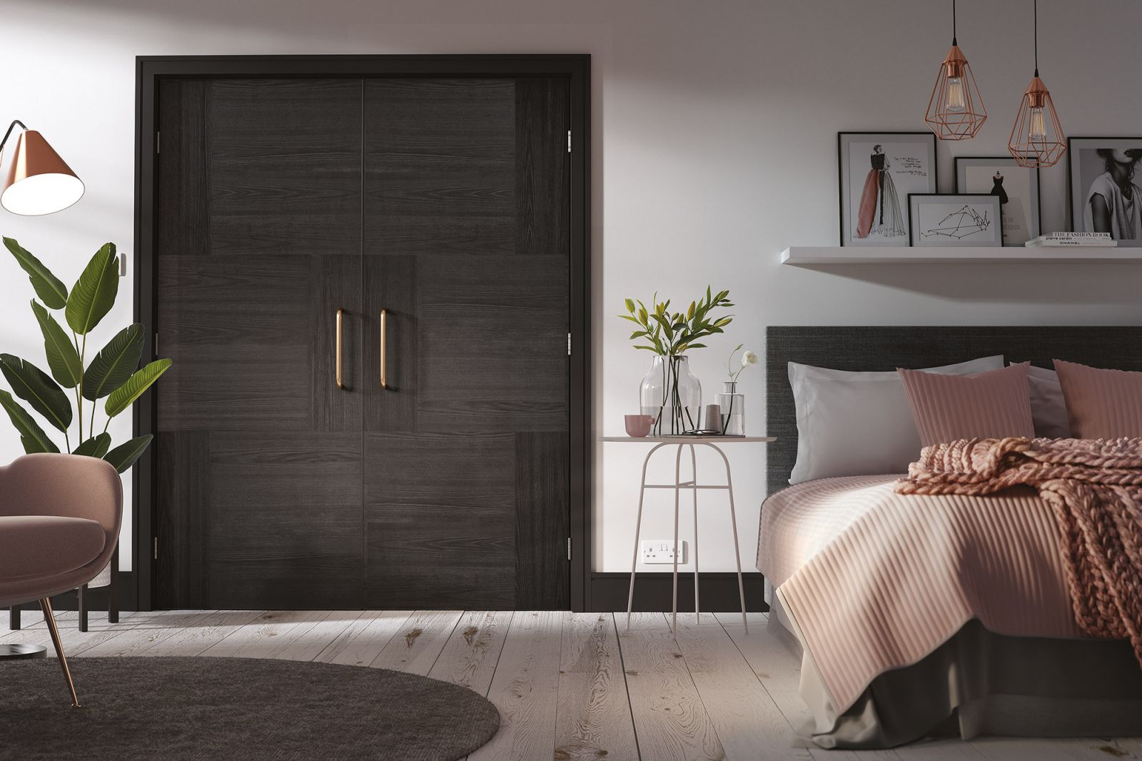 Internal Charcoal Black Seis Pre-Finished FD30 44mm Fire Door - LPD - Image 2