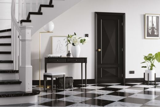 Internal Black Primed Plus Knightsbridge Raised Mouldings Solid Core Door LPD - Image 2