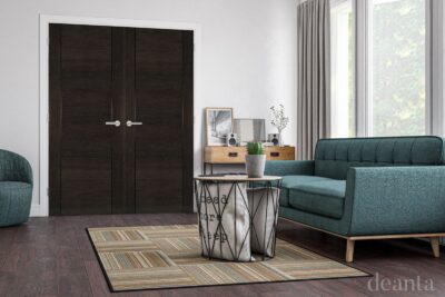 Dark Grey Ash Montreal Prefinished Door Pair - DE