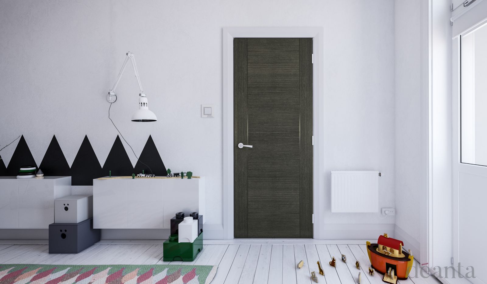 Internal Dark Grey Ash Montreal Pre-Finished Door - Image 2