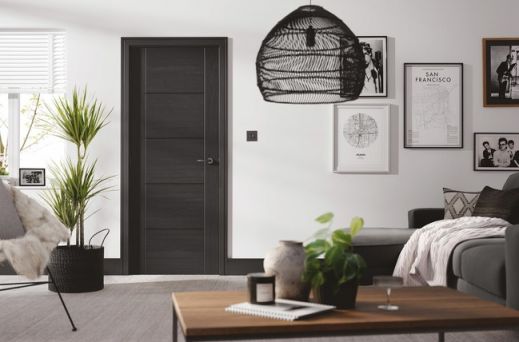 Internal Vancouver Laminate Black Ash Pre-Finished Door - LPD - Image 2
