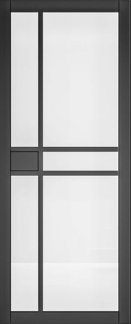 Internal Dalston Black (CLEAR GLASS) Pre-Finished Door