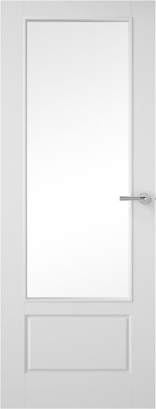 Internal White Primed 5 Panel 3/4 Light (CLEAR GLASS) Standard Core Smooth Finish Door