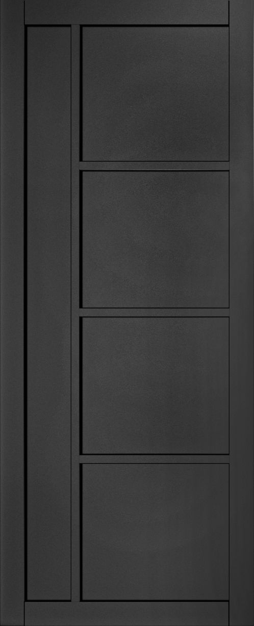 Internal Brixton Black Pre-Finished Solid Core Door
