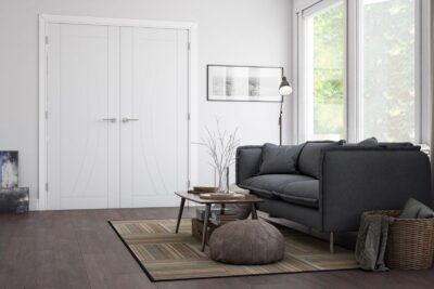 Internal White Primed Ravello Rebated Door Pair