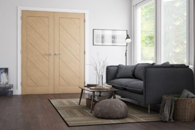 Oak Torino Pre-Finished Door Pair - DE