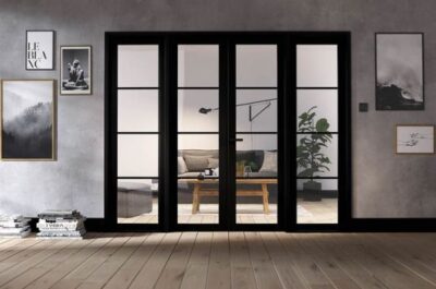 Internal Black Pre-Finished Soho W8 (CLEAR GLASS) Room Divider
