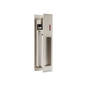 Gemini Pocket Door Privacy Sliding Lock - Satin Chrome
