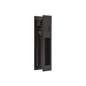 Gemini Pocket Door Privacy Sliding Lock - Matt Black