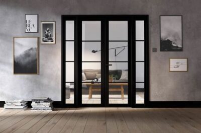 Internal Black Pre-Finished Soho W6 (CLEAR GLASS) Room Divider
