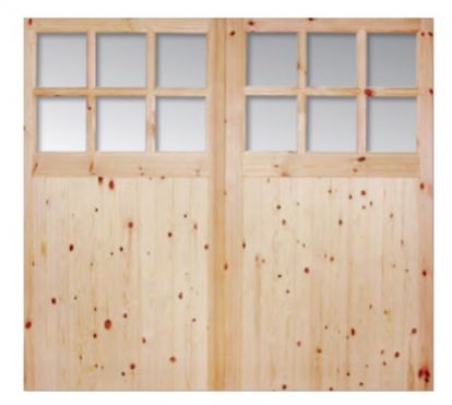 Redwood Single Glazed - FLEMISH GLASS - Traditional Garage Door - 44mm - LPD
