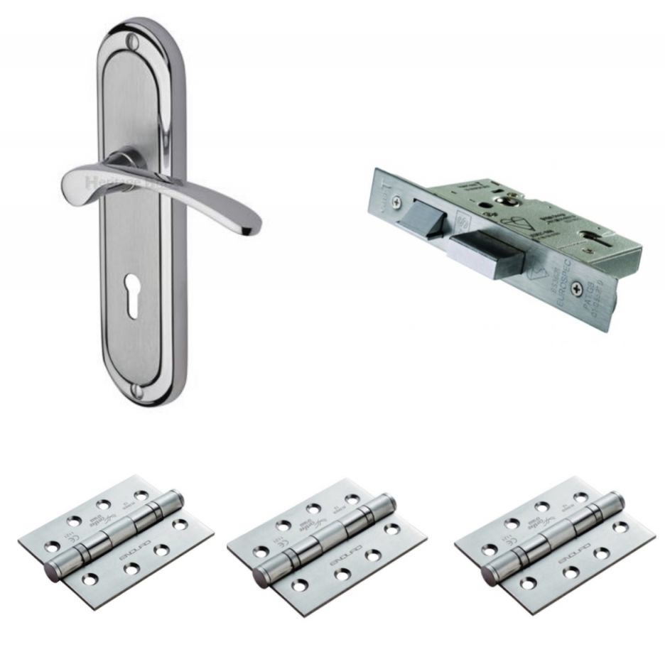 External Lock Pack Satin Chrome Polished Chrome