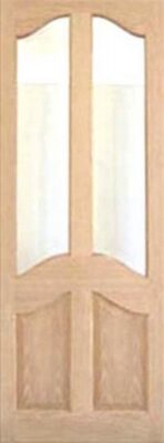Internal Oak Europa with (CLEAR BEVELLED GLASS) Un-Finished Door