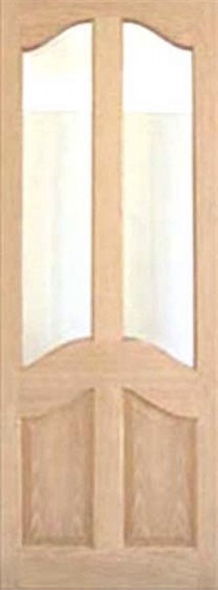 Internal Oak Europa with (CLEAR BEVELLED GLASS) Un-Finished Door