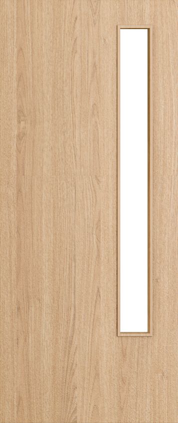 Flush Oak D013 Glazed FD30 44mm Pre-Finished - DE