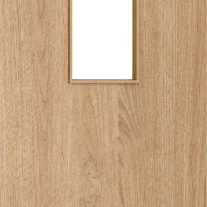Flush Oak D014 Glazed FD30 44mm Pre-Finished Firedoor - DE
