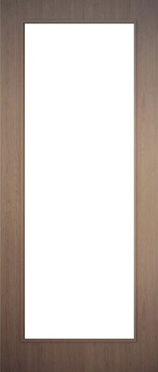 Lipped Timber Blank (CLEAR GLASS) 19G FD30 44mm Fire Door - MB