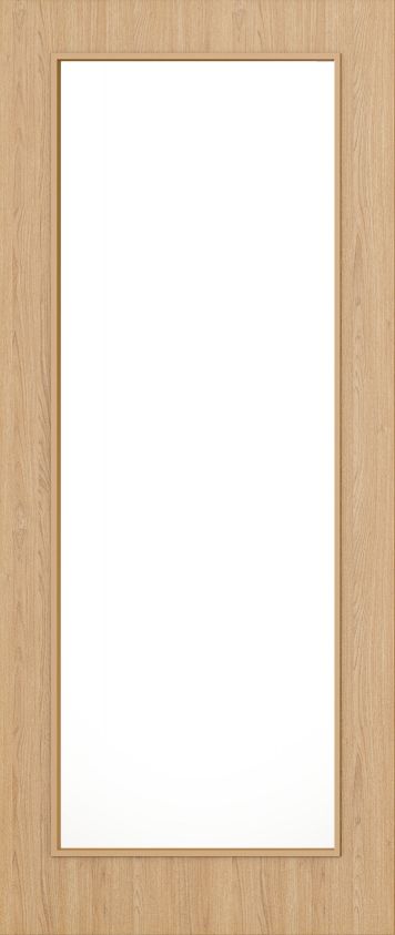 Flush Oak D05 Glazed FD30 44mm Pre-Finished Firedoor - DE