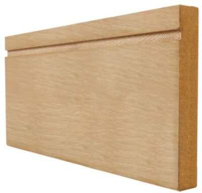 Oak Single Groove Skirting Pack - Unfinished - LPD