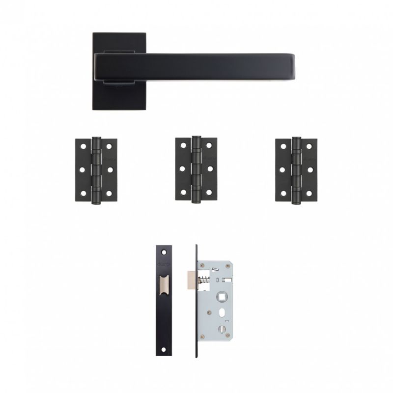 Argo Matt Black Slim Latch Kit - DE