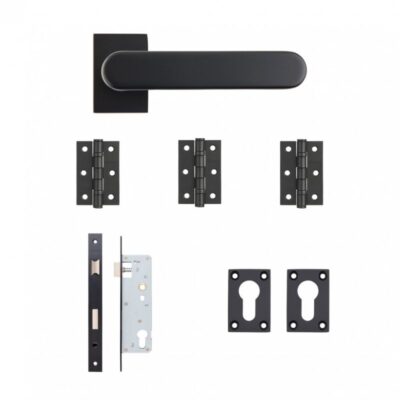 Juno Matt Black Slim Sash Lock Kit - DE