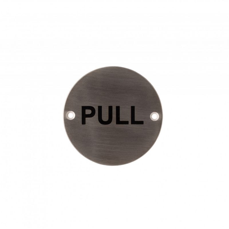 3 inch Round Steel Pull Sign