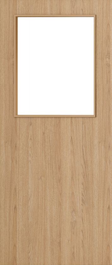 Internal Flush Oak Option 01 Glazed Pre-Finished FD30 44mm Fire Door