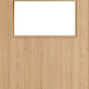 Flush Oak D02 Glazed FD30 44mm Pre-Finished Firedoor - DE