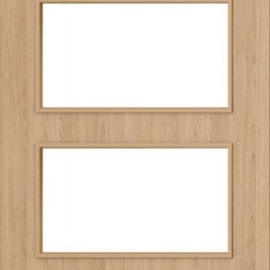 Flush Oak D04 Glazed FD30 44mm Pre-Finished Firedoor - DE