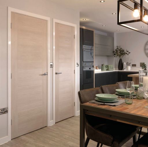 Internal Laminate Tigris Ivory Pre-Finished FD30 44mm Fire Door - Image 2