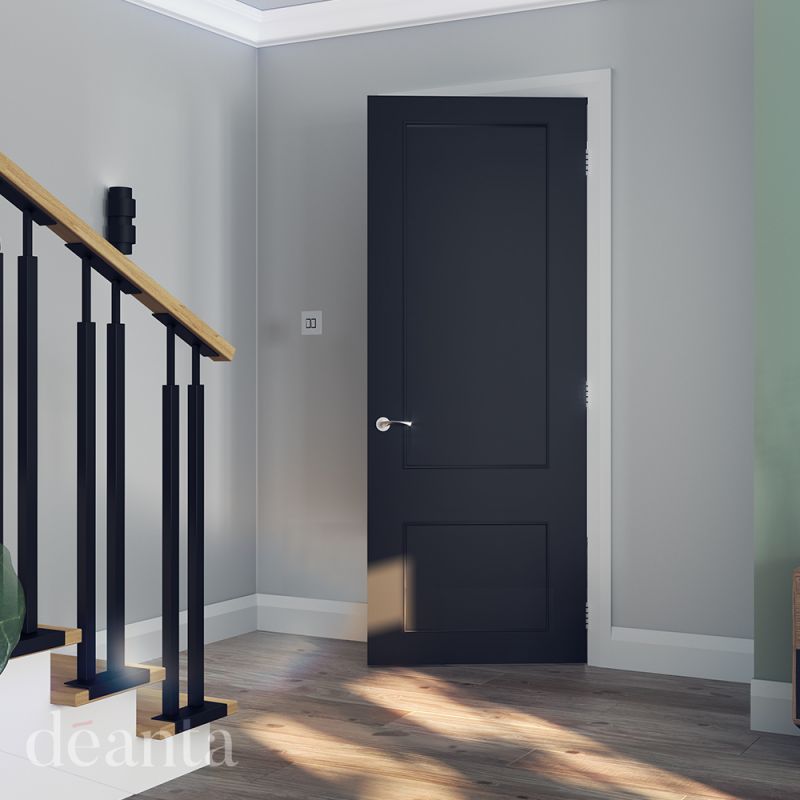 Internal Black Sandringham Pre-Finished FD30 44mm Fire Door - Image 2