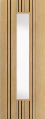 Internal Aria Oak Laminate Pre-Finished (CLEAR GLASS ) Door