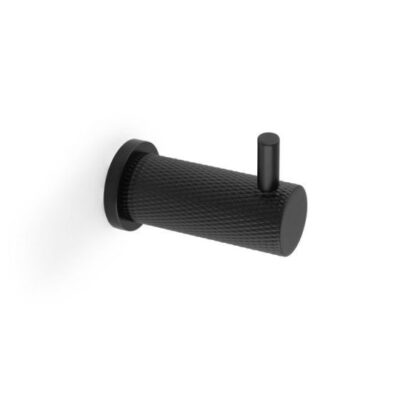Matt Black Knurled Coat Hook
