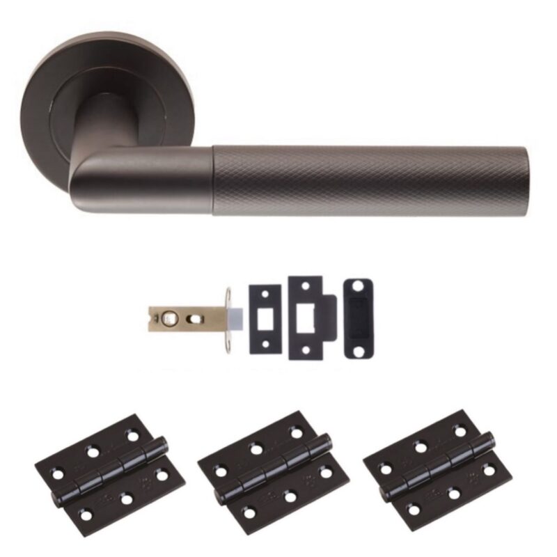 Internal Handle Pack Matt Black Knurled