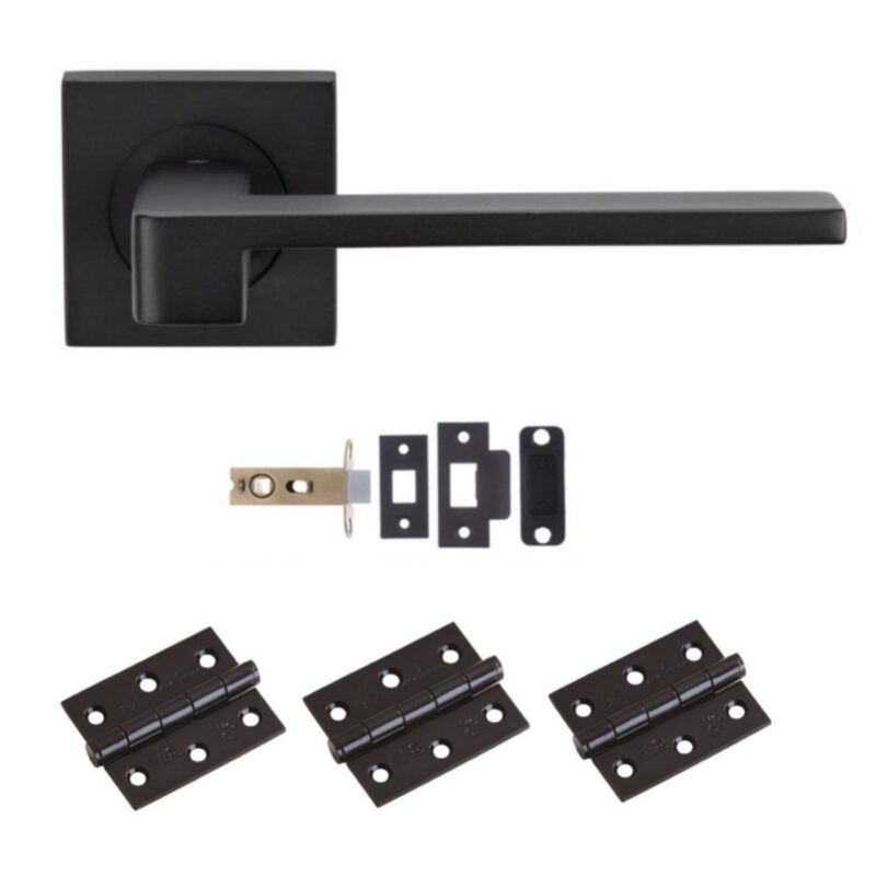 Internal Handle Pack Square Rose - Matt Black DGCB