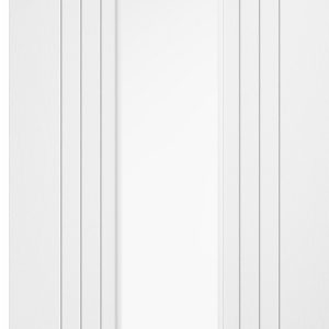 Internal White Laminate Pre-Finished Sydney (CLEAR GLASS) Semi Solid Core Door