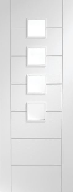 Internal White Primed Palermo (OBSCURE GLASS) Door