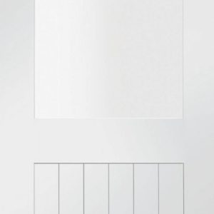 White Primed Suffolk (CLEAR GLASS) FD30 44mm Fire Door - XL
