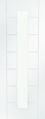 White Primed Palermo 1 Light FD30 44mm (CLEAR GLASS) - XL