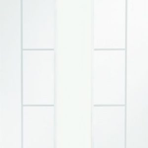 White Primed Palermo 1 Light FD30 44mm (CLEAR GLASS) - XL